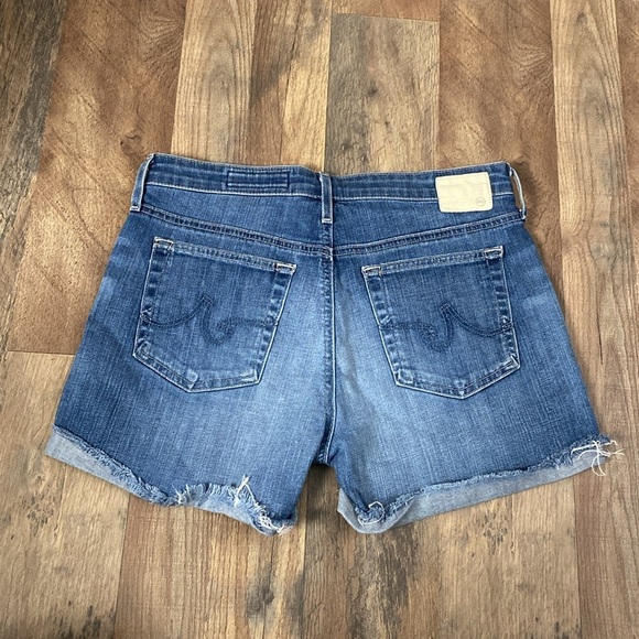 AG ADRIANO GOLDSCHMIED Hailey Roll Up Ex Boyfriend Denim Short Size 26 - Picture 2 of 11